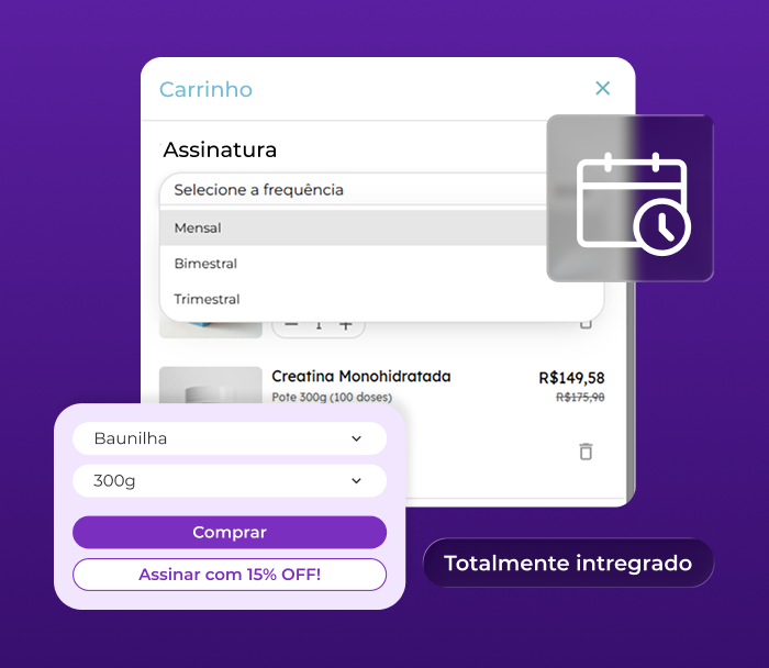 Carrinho de assinatura na Unbox